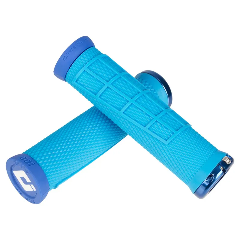 Odi Elite Flow Mountain Bike 130mm Lock On Grips Blue